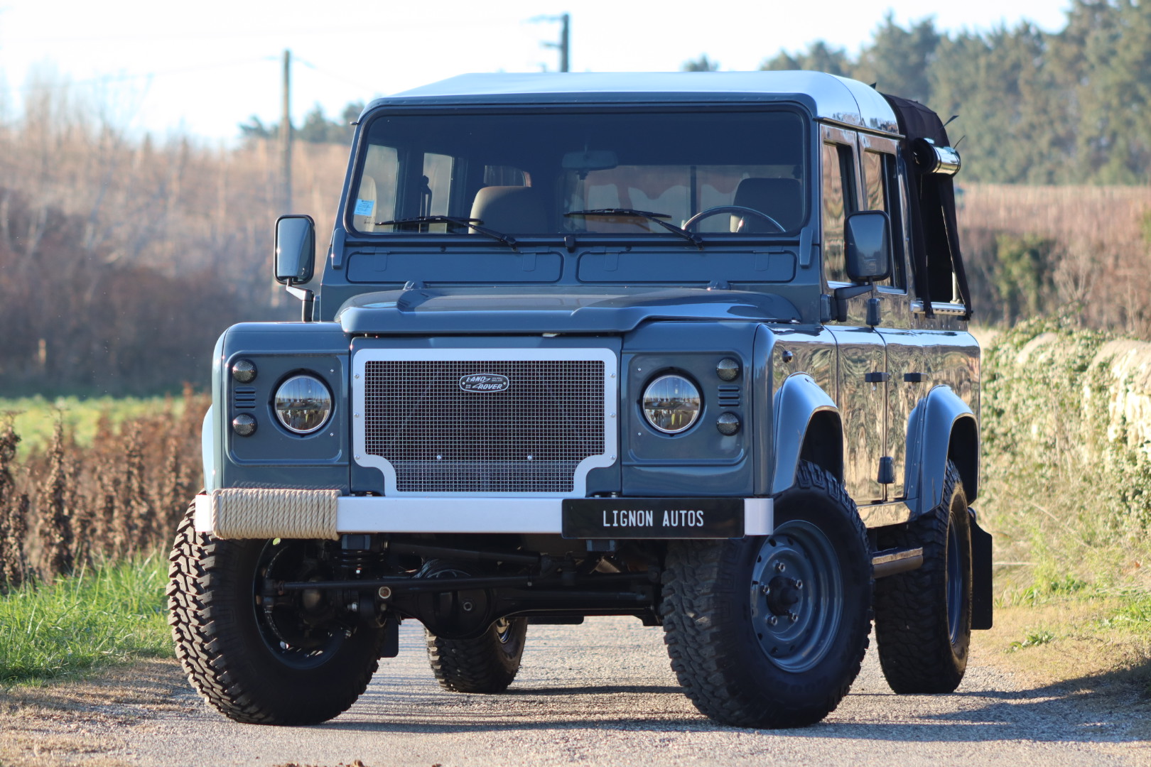 Photo DEFENDER 110 TD5 CREW CAB R.A.F. BLUE 5 PLACES