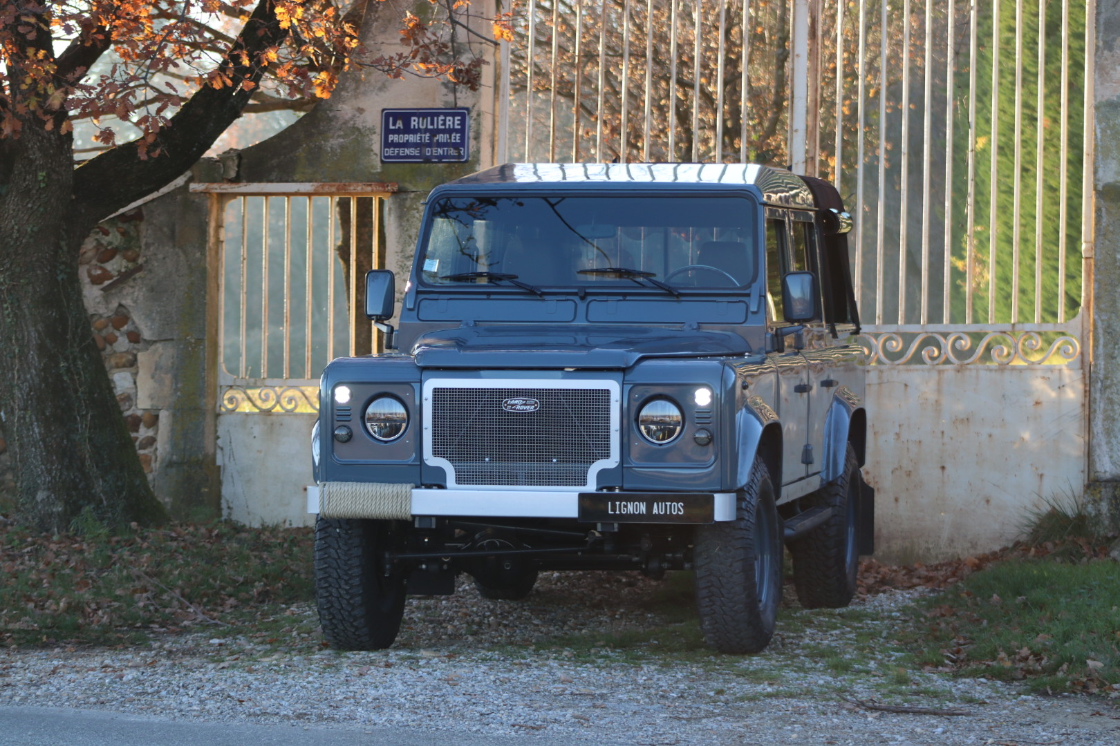 Photo DEFENDER 110 TD5 CREW CAB R.A.F. BLUE 5 PLACES