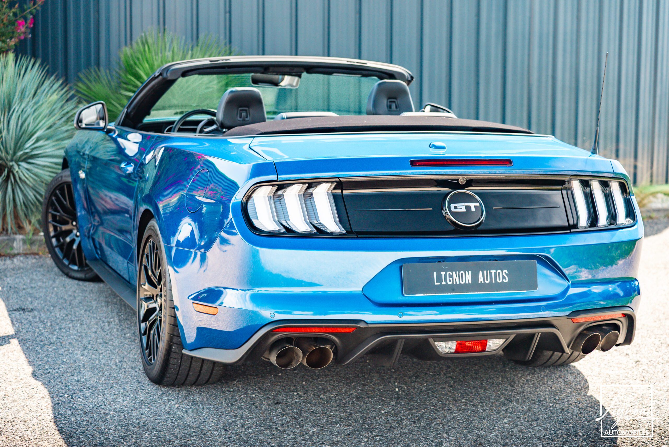 Photo Ford Mustang GT Cabriolet 5.0L V8 450 CH BVA10 Lightning Blue