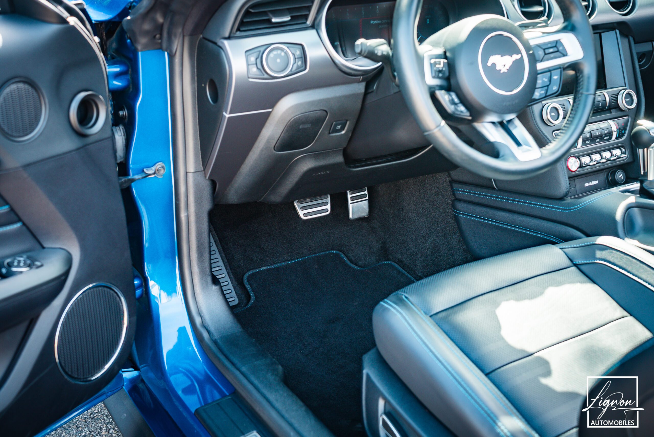 Photo Ford Mustang GT Cabriolet 5.0L V8 450 CH BVA10 Lightning Blue