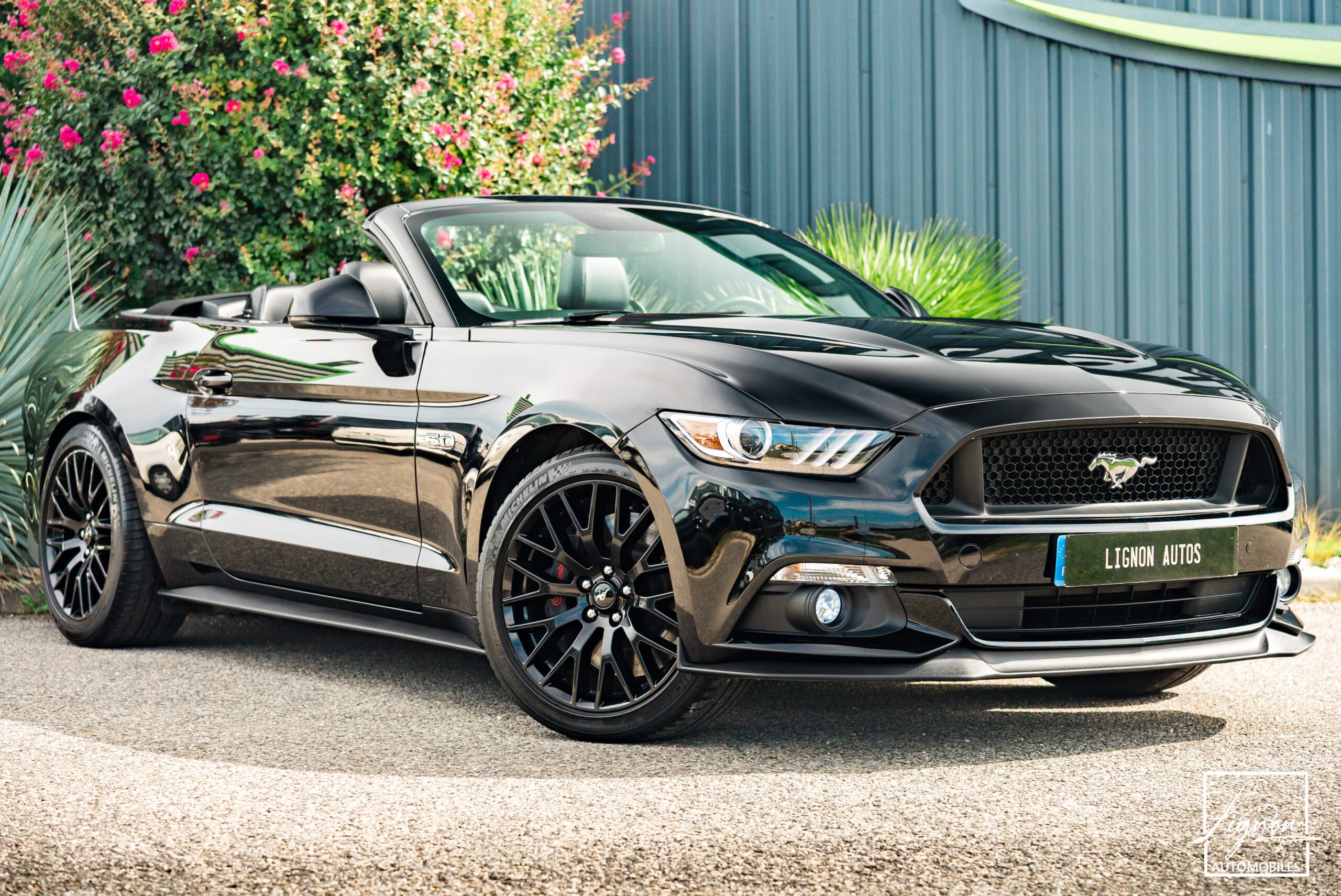Ford Mustang GT Cabriolet 5.0L V8 421 CH BVA6 Absolute Black - Echappement Sport