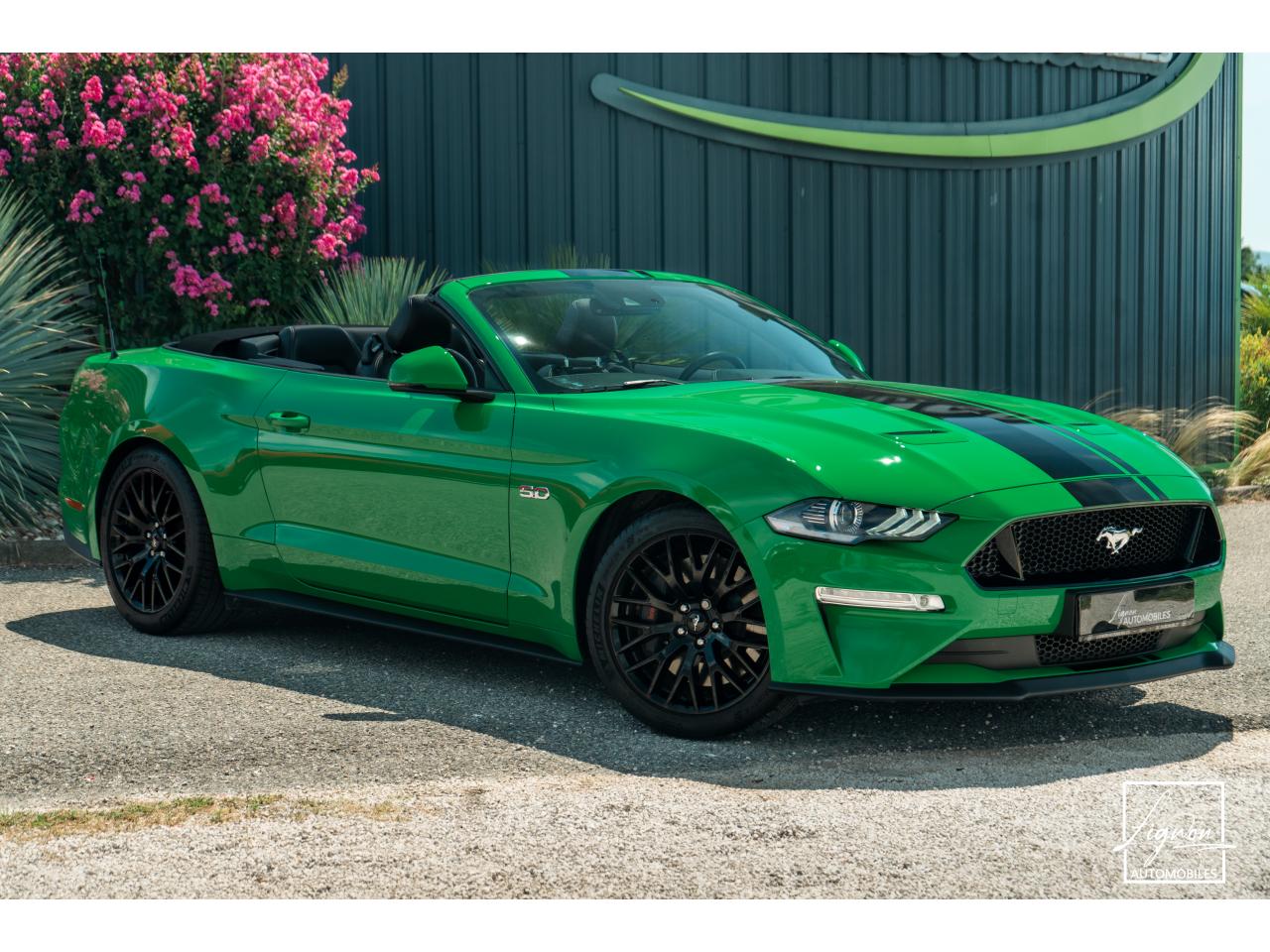Photo FORD MUSTANG Cabriolet 5.0 V8 - 450 - BVA10  - 1er main - Magneride - Spinel Green