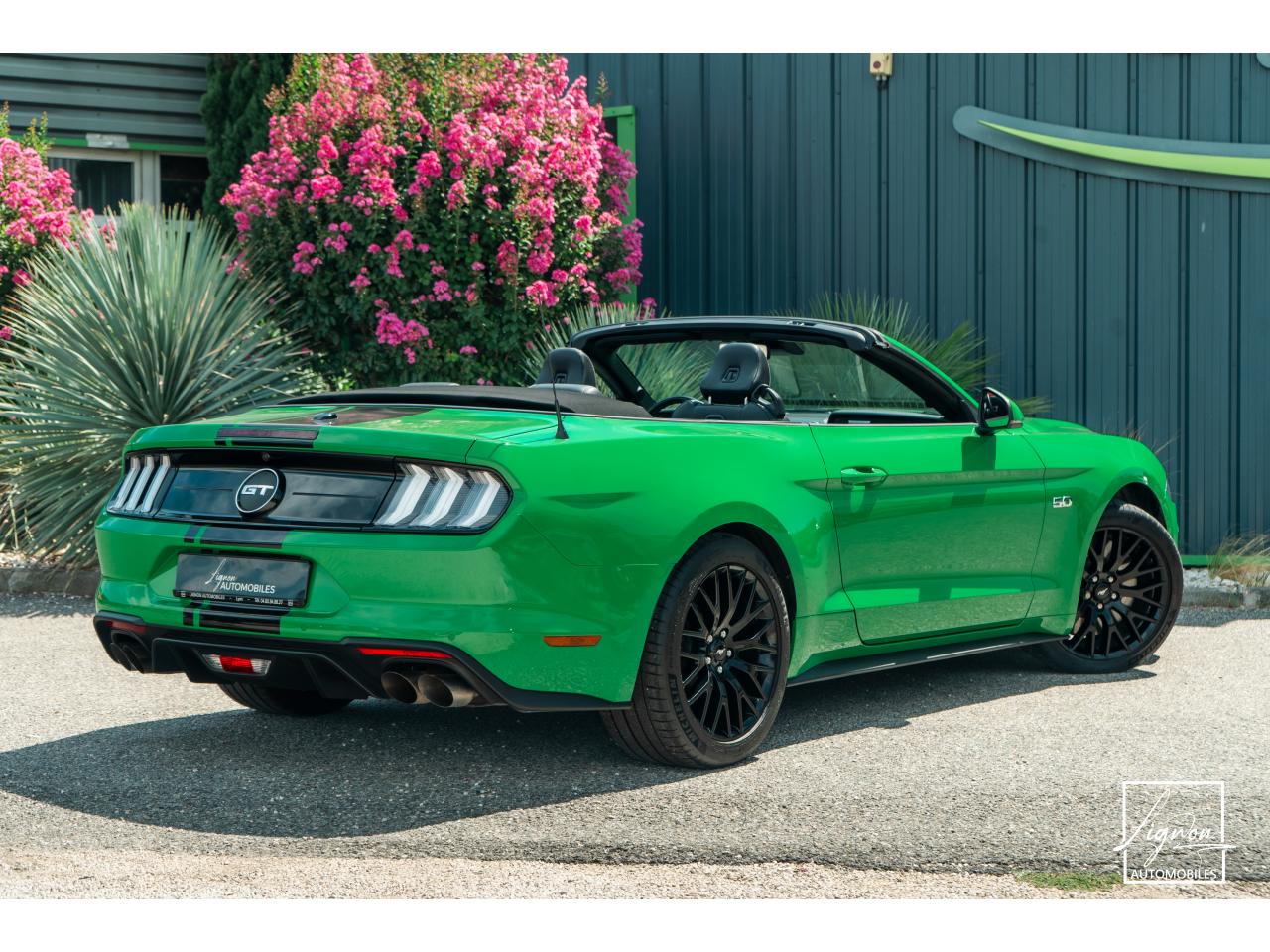 Photo FORD MUSTANG Cabriolet 5.0 V8 - 450 - BVA10  - 1er main - Magneride - Spinel Green